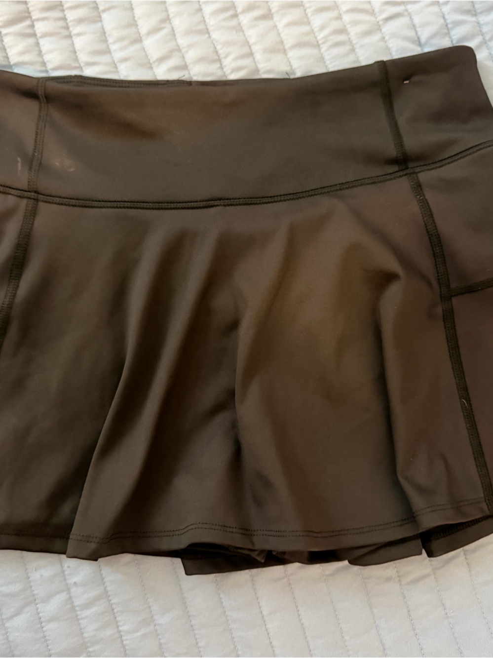 Stretchy Black Athletic Skirt